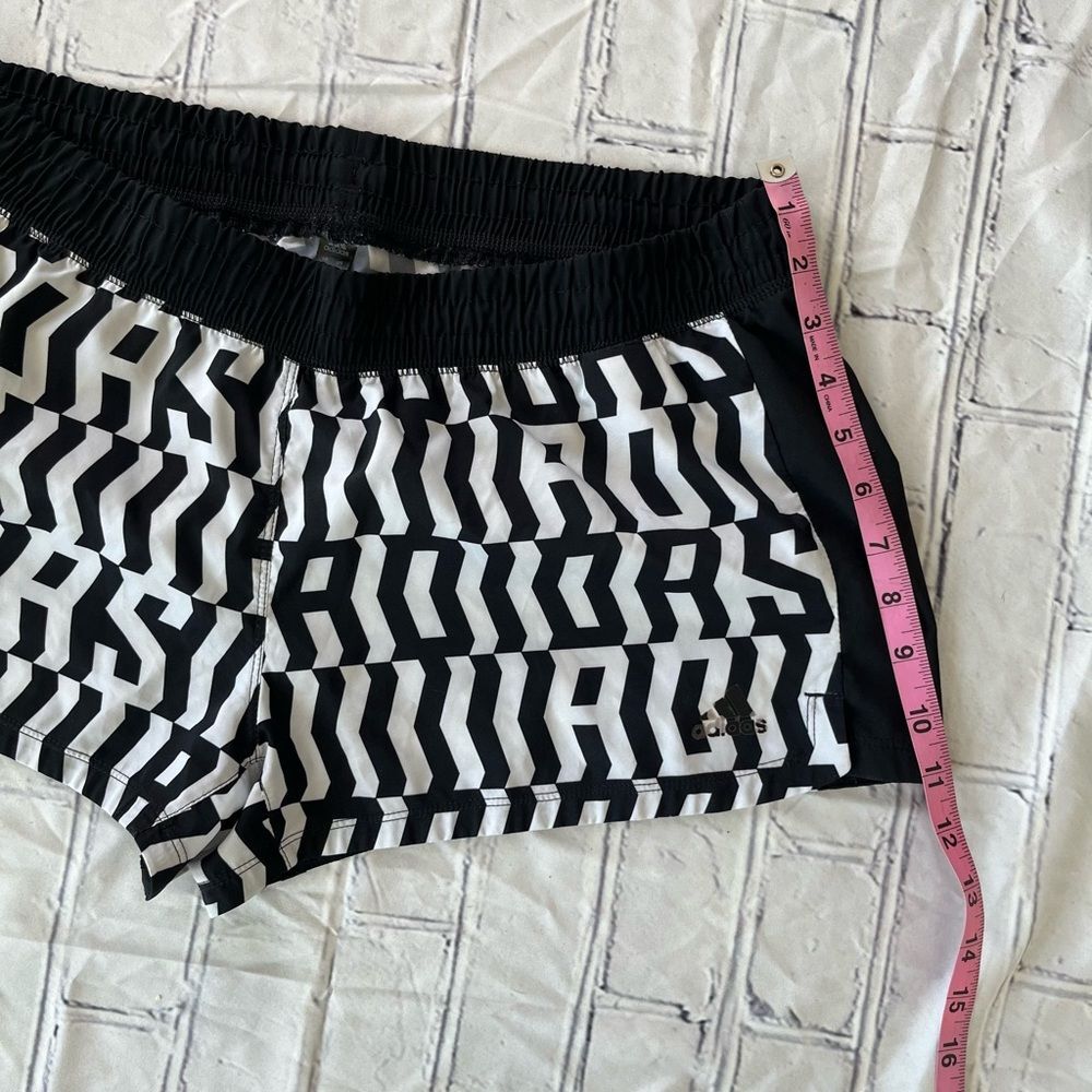 Adidas Athletic Running Shorts Women’s Black White L Stretch Streetwear Sports - Picture 12 of 12
